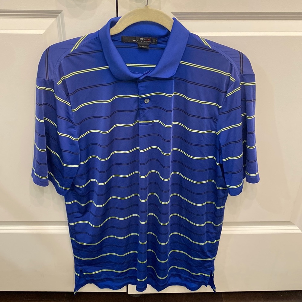 RLX Ralph Lauren Blue Golf Polo Size Medium